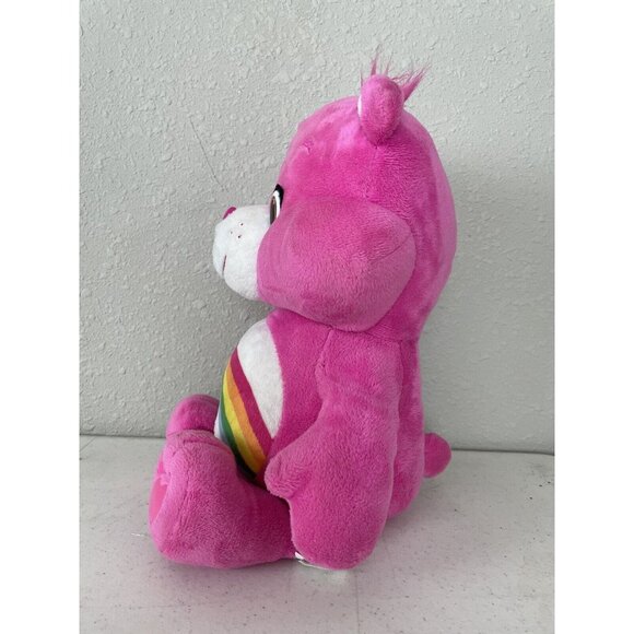 Care Bears Hug & Giggle Cheer Bear 12" Pink Rainbow Works Plush - Picture 5 of 11